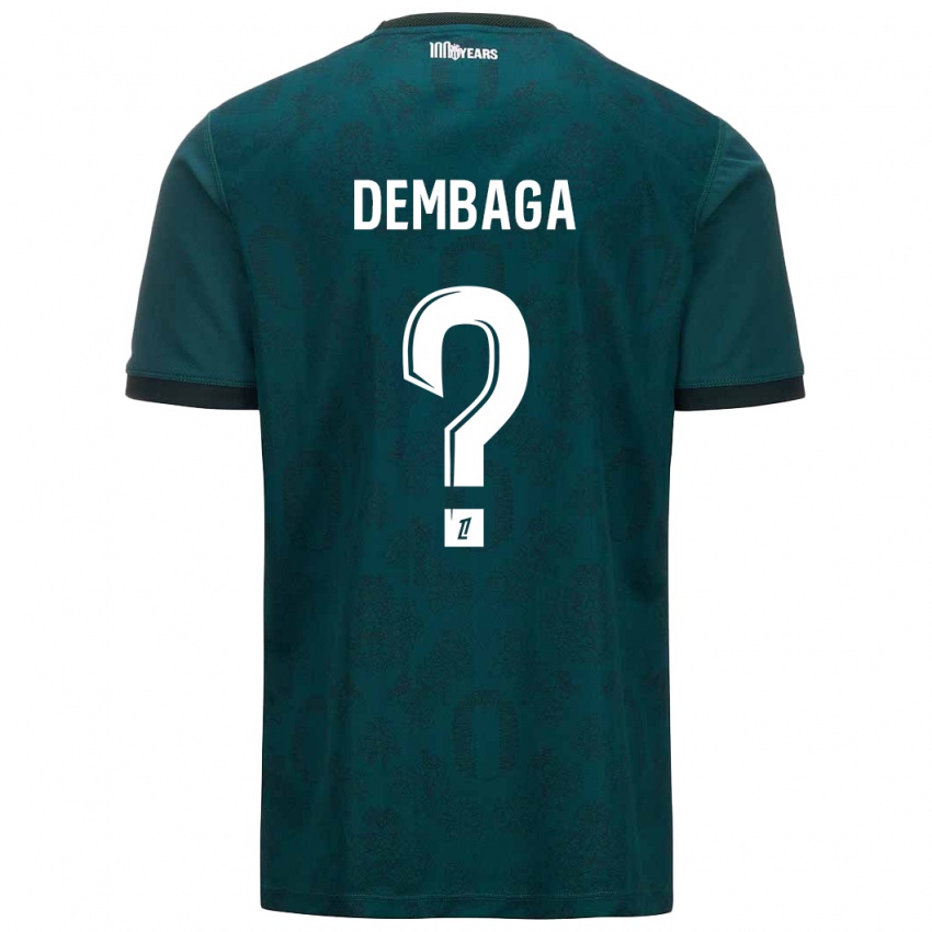 Kinderen Boubakar Dembaga #0 Donkergroen Uitshirt Uittenue 2024/25 T-Shirt België