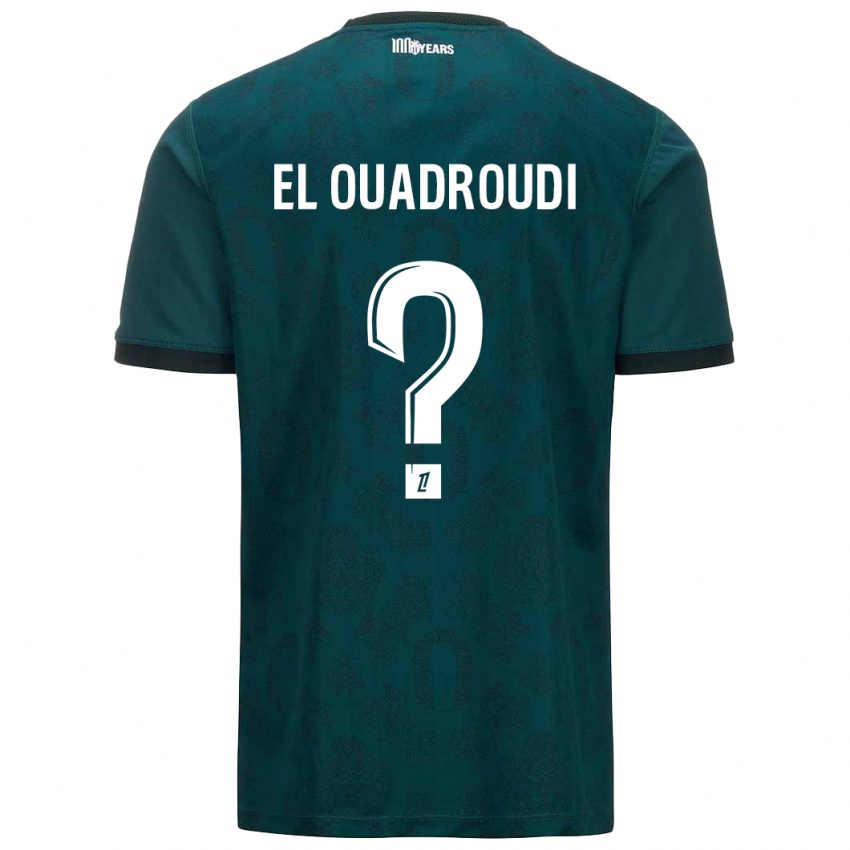 Kinderen Imrane El Ouadroudi #0 Donkergroen Uitshirt Uittenue 2024/25 T-Shirt België