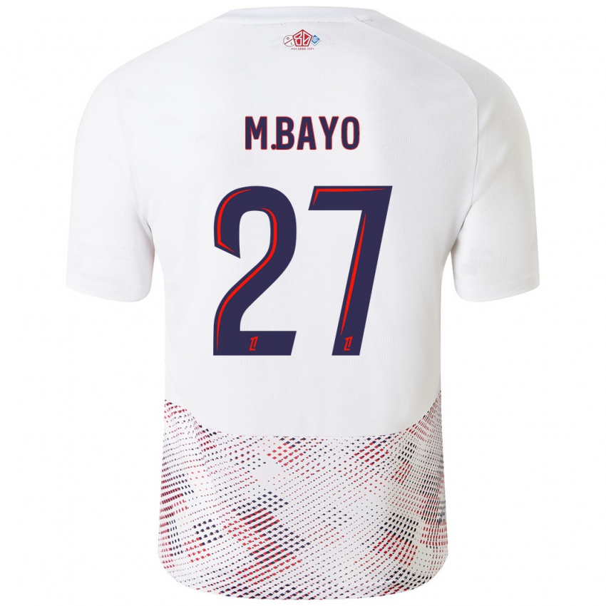 Enfant Maillot Mohamed Bayo #27 Blanc Bleu Royal Tenues Extérieur 2024/25 T-Shirt Belgique