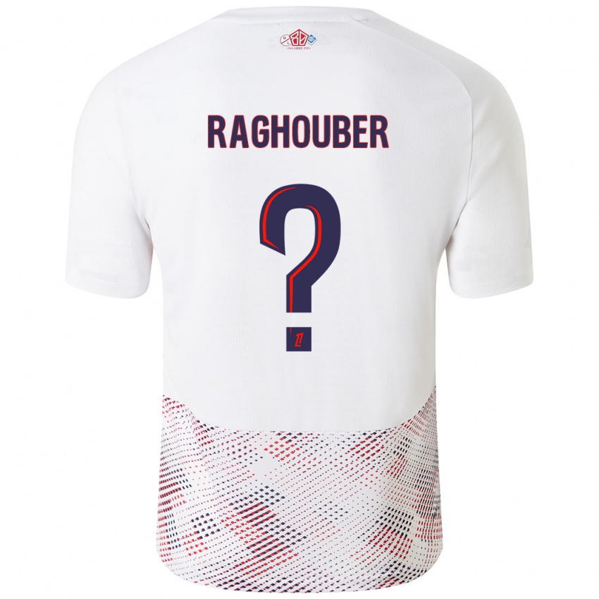 Enfant Maillot Ugo Raghouber #0 Blanc Bleu Royal Tenues Extérieur 2024/25 T-Shirt Belgique