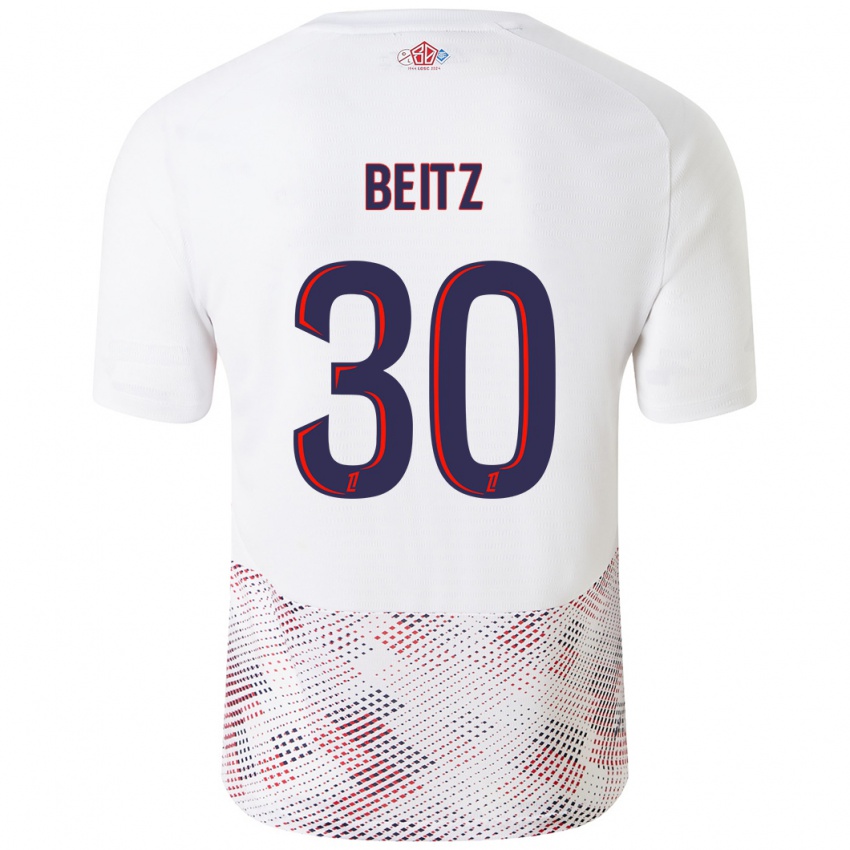 Enfant Maillot Taylor Beitz #30 Blanc Bleu Royal Tenues Extérieur 2024/25 T-Shirt Belgique