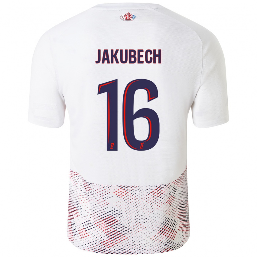 Kinderen Adam Jakubech #16 Wit Koningsblauw Uitshirt Uittenue 2024/25 T-Shirt België