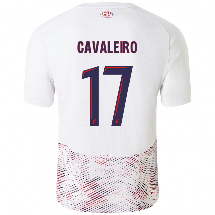 Enfant Maillot Ivan Cavaleiro #17 Blanc Bleu Royal Tenues Extérieur 2024/25 T-Shirt Belgique