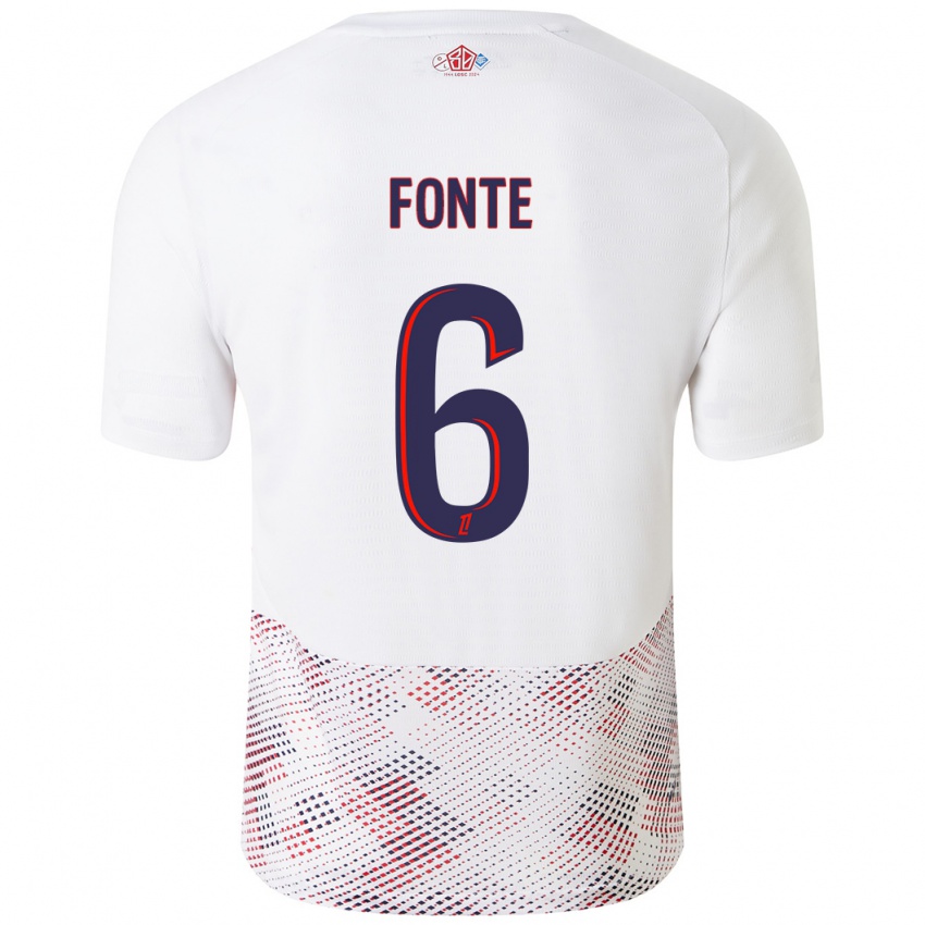 Enfant Maillot Jose Fonte #6 Blanc Bleu Royal Tenues Extérieur 2024/25 T-Shirt Belgique