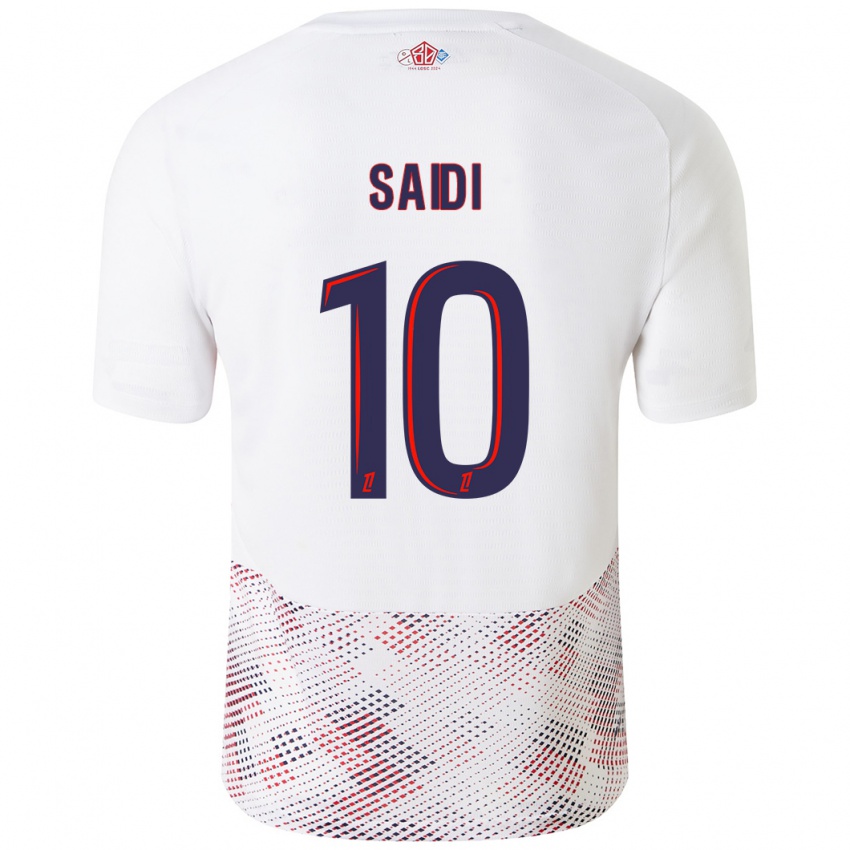 Kinder Rachel Saidi #10 Weiß Königsblau Auswärtstrikot Trikot 2024/25 T-Shirt Belgien