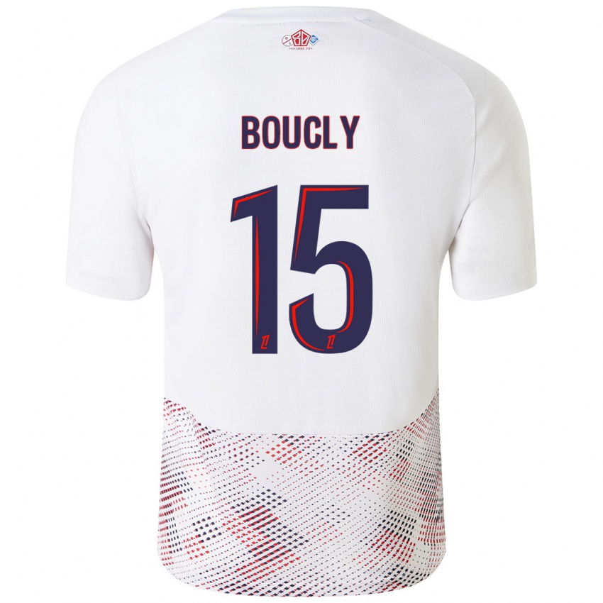 Enfant Maillot Maite Boucly #15 Blanc Bleu Royal Tenues Extérieur 2024/25 T-Shirt Belgique