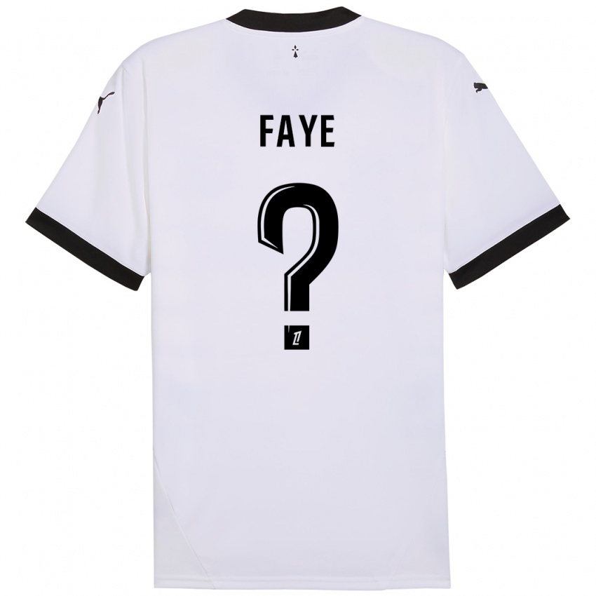 Enfant Maillot Mikayil Faye #0 Blanc Noir Tenues Extérieur 2024/25 T-Shirt Belgique