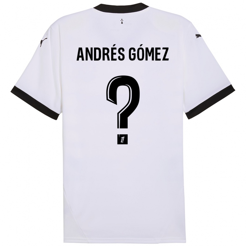 Enfant Maillot Carlos Andrés Gómez #0 Blanc Noir Tenues Extérieur 2024/25 T-Shirt Belgique