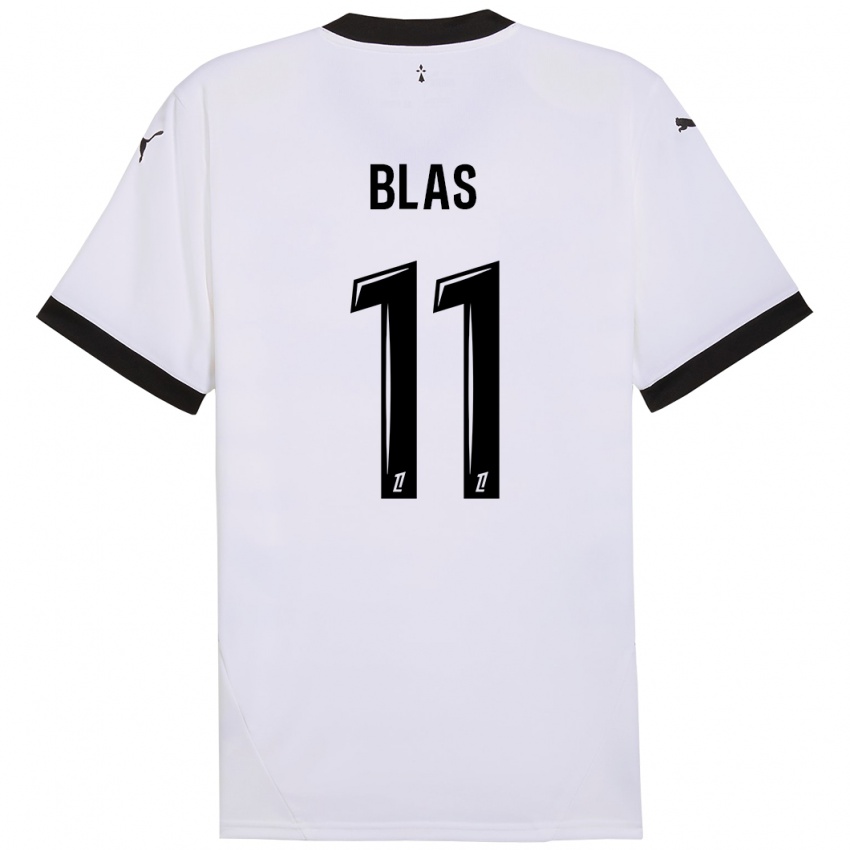 Kinderen Ludovic Blas #11 Wit Zwart Uitshirt Uittenue 2024/25 T-Shirt België