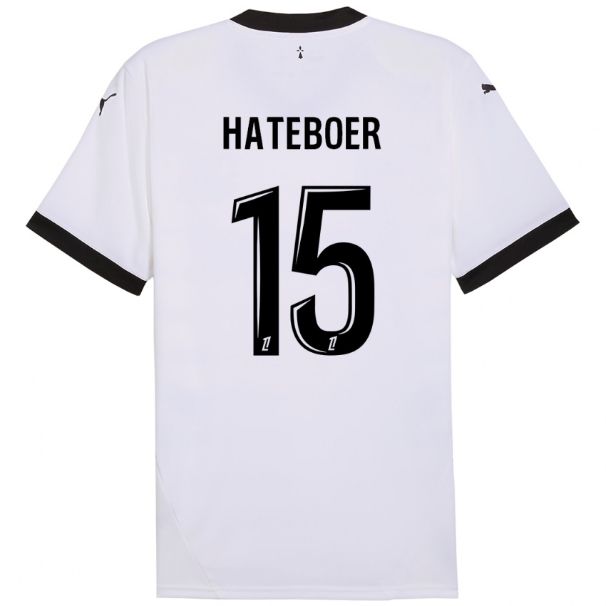 Enfant Maillot Hans Hateboer #15 Blanc Noir Tenues Extérieur 2024/25 T-Shirt Belgique