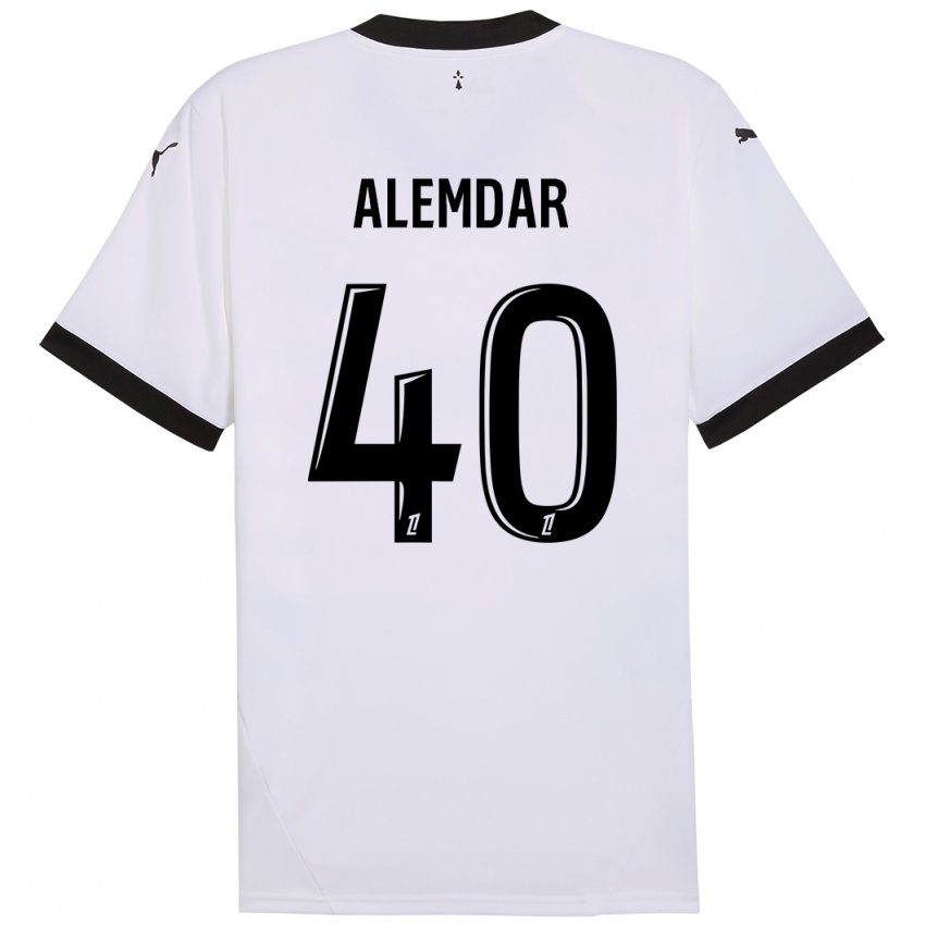 Enfant Maillot Doğan Alemdar #40 Blanc Noir Tenues Extérieur 2024/25 T-Shirt Belgique