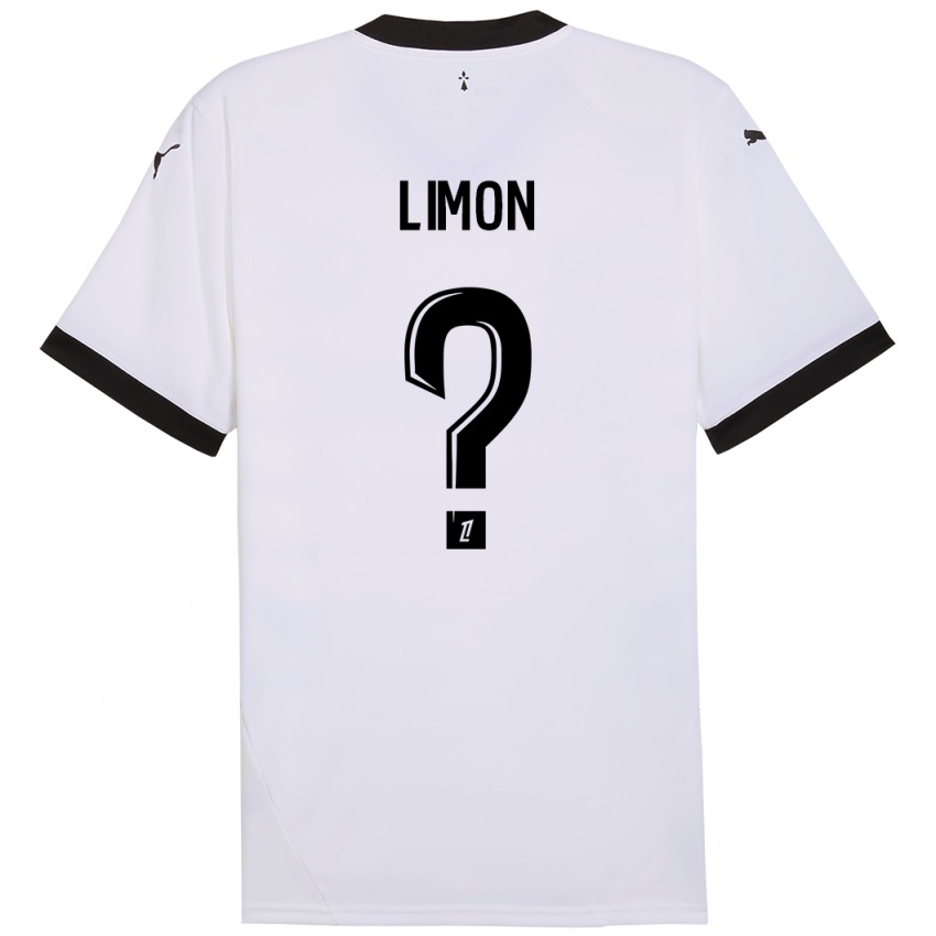 Enfant Maillot Paolo Limon #0 Blanc Noir Tenues Extérieur 2024/25 T-Shirt Belgique