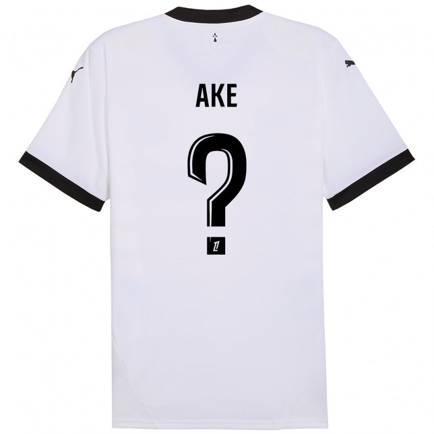 Enfant Maillot Junior Ake #0 Blanc Noir Tenues Extérieur 2024/25 T-Shirt Belgique