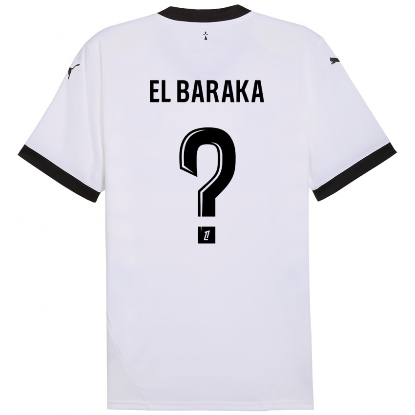 Enfant Maillot Jibril El Baraka #0 Blanc Noir Tenues Extérieur 2024/25 T-Shirt Belgique