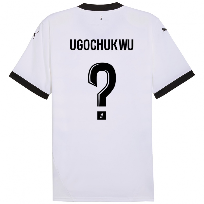 Enfant Maillot Chibuike Ugochukwu #0 Blanc Noir Tenues Extérieur 2024/25 T-Shirt Belgique