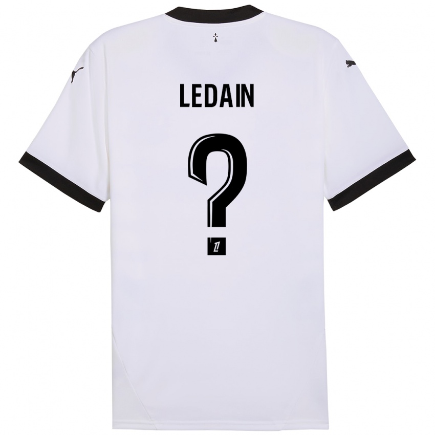 Enfant Maillot Samuel Ledain #0 Blanc Noir Tenues Extérieur 2024/25 T-Shirt Belgique