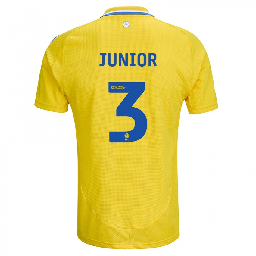 Kinder Junior Firpo #3 Gelb Blau Auswärtstrikot Trikot 2024/25 T-Shirt Belgien