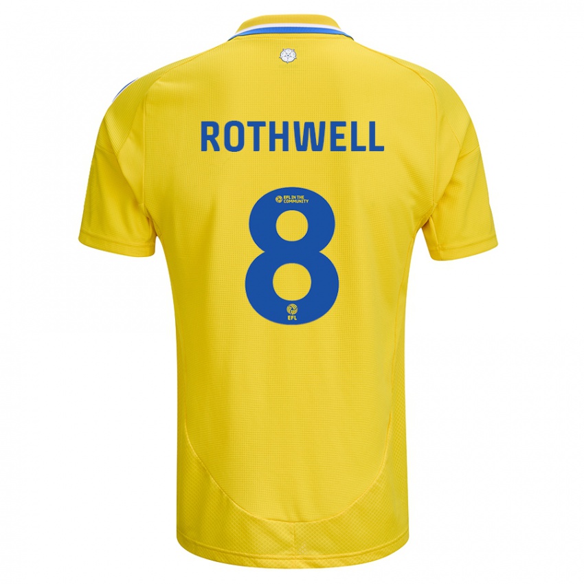 Kinderen Joe Rothwell #8 Geel Blauw Uitshirt Uittenue 2024/25 T-Shirt België