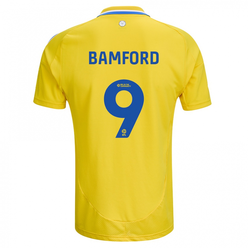 Kinder Patrick Bamford #9 Gelb Blau Auswärtstrikot Trikot 2024/25 T-Shirt Belgien