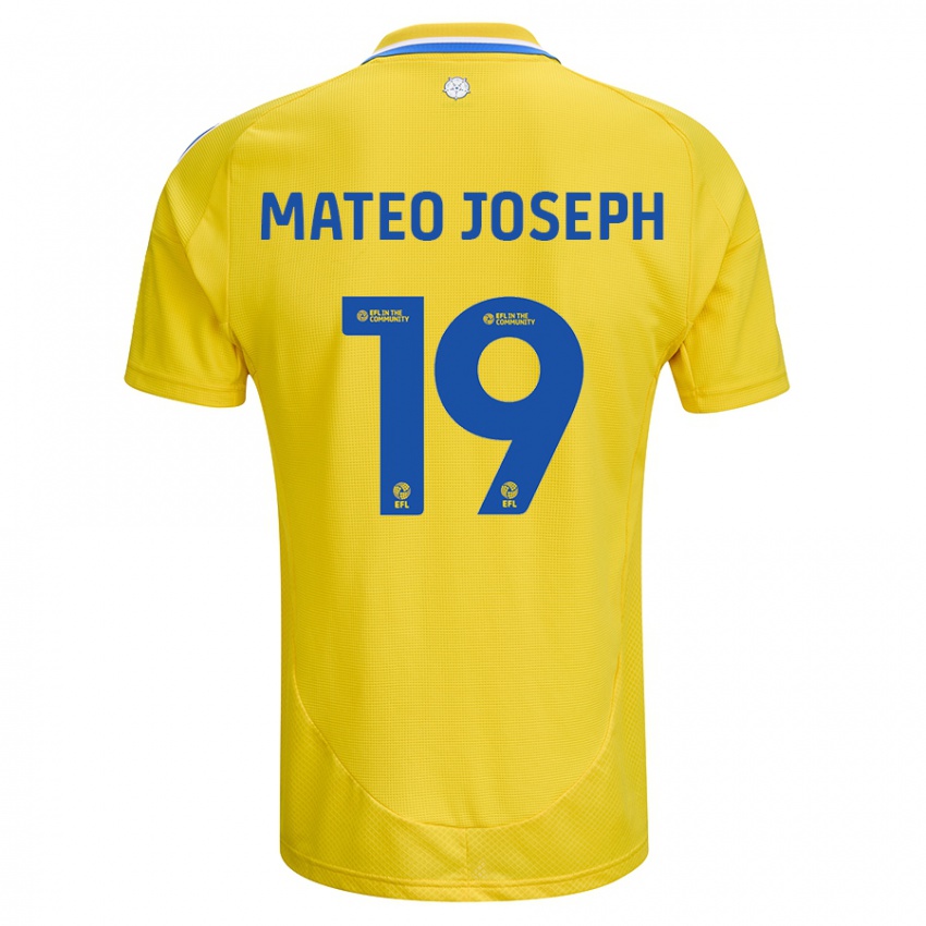 Kinder Mateo Joseph #19 Gelb Blau Auswärtstrikot Trikot 2024/25 T-Shirt Belgien