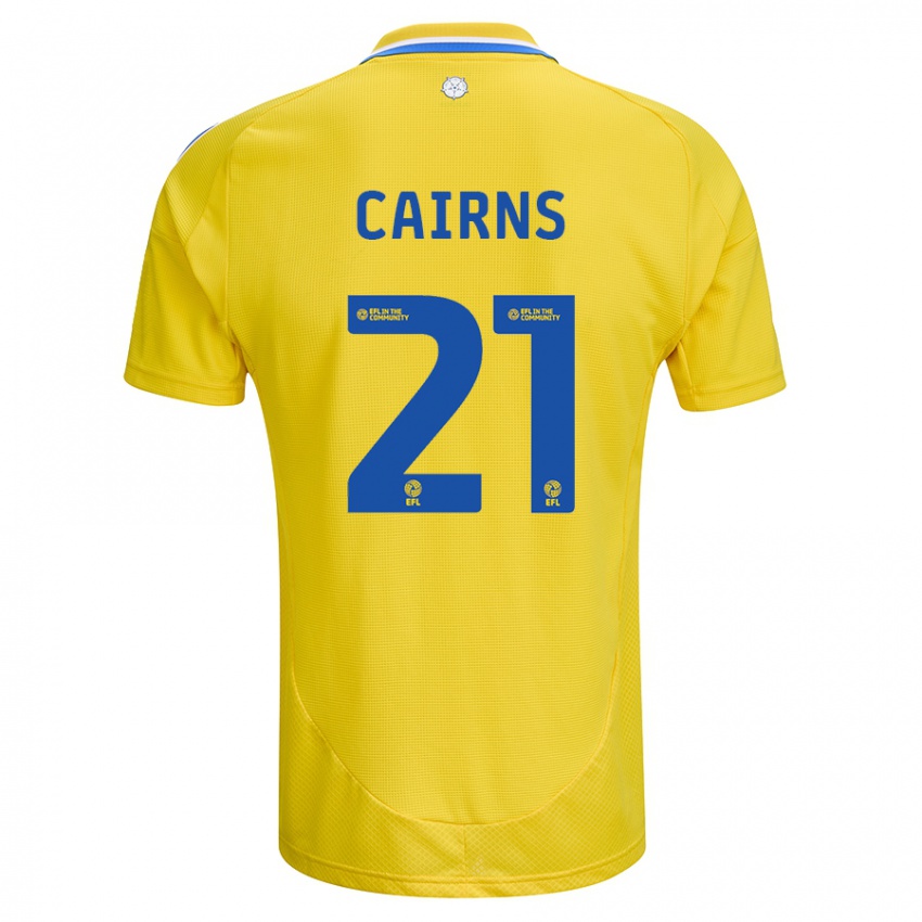 Kinderen Alex Cairns #21 Geel Blauw Uitshirt Uittenue 2024/25 T-Shirt België