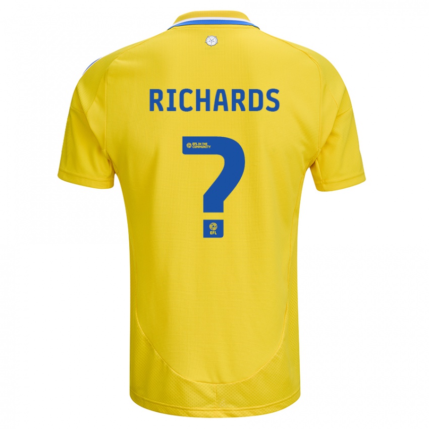 Kinderen Joe Richards #0 Geel Blauw Uitshirt Uittenue 2024/25 T-Shirt België