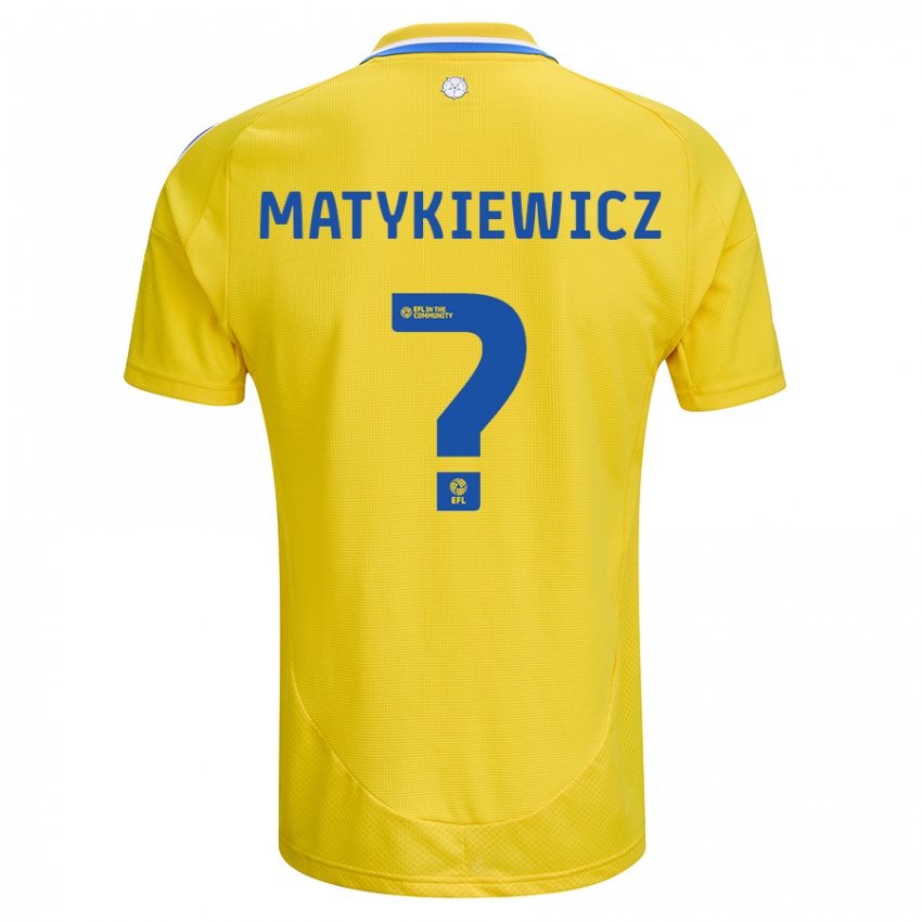 Kinderen Luke Matykiewicz #0 Geel Blauw Uitshirt Uittenue 2024/25 T-Shirt België