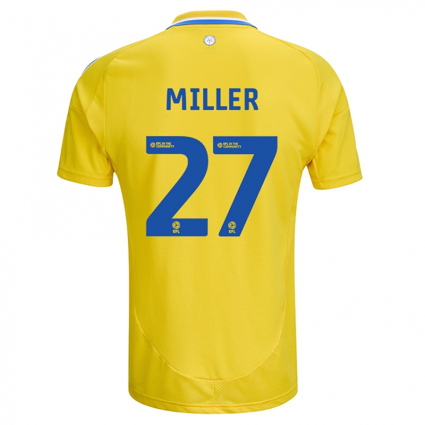 Kinderen Amari Miller #27 Geel Blauw Uitshirt Uittenue 2024/25 T-Shirt België