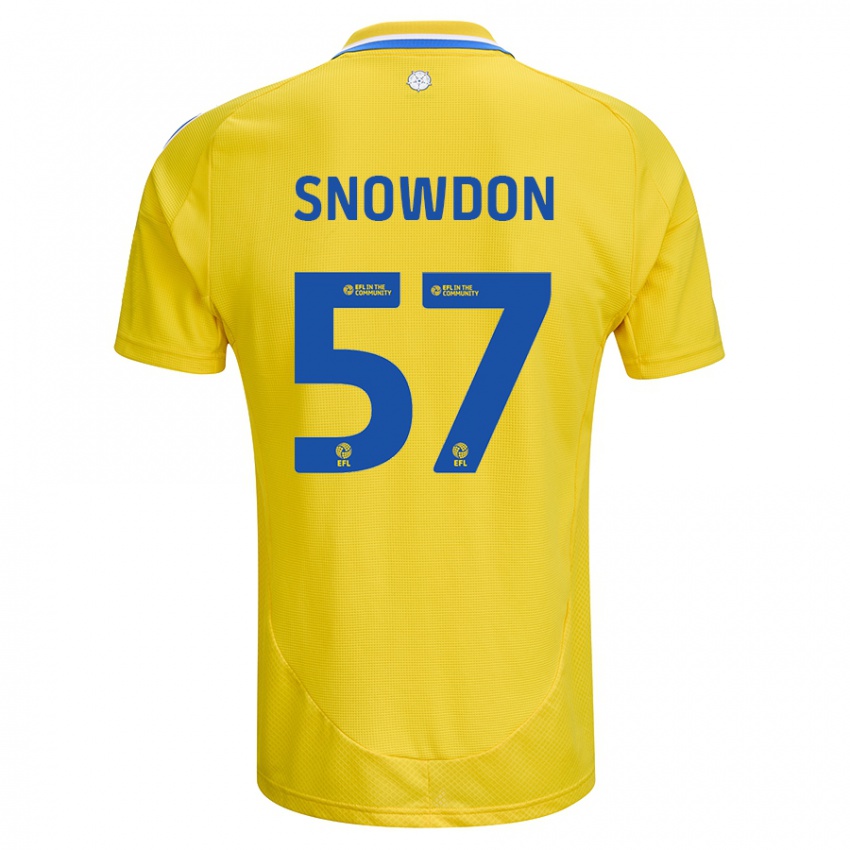 Kinderen Joe Snowdon #57 Geel Blauw Uitshirt Uittenue 2024/25 T-Shirt België