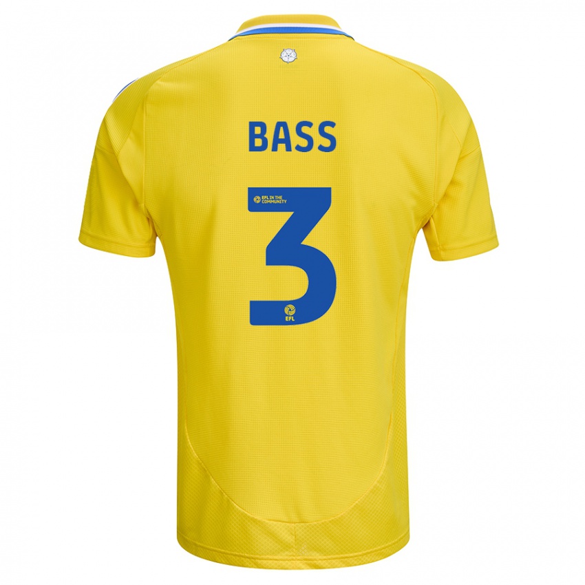 Kinderen Rebekah Bass #3 Geel Blauw Uitshirt Uittenue 2024/25 T-Shirt België