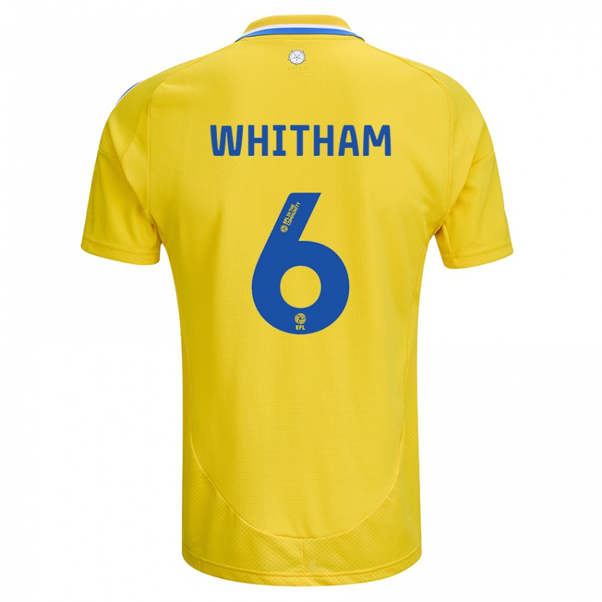 Kinderen Danielle Whitham #6 Geel Blauw Uitshirt Uittenue 2024/25 T-Shirt België