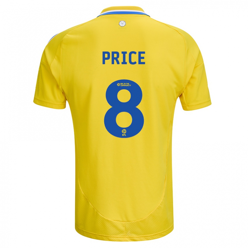 Kinder Leoni Price #8 Gelb Blau Auswärtstrikot Trikot 2024/25 T-Shirt Belgien