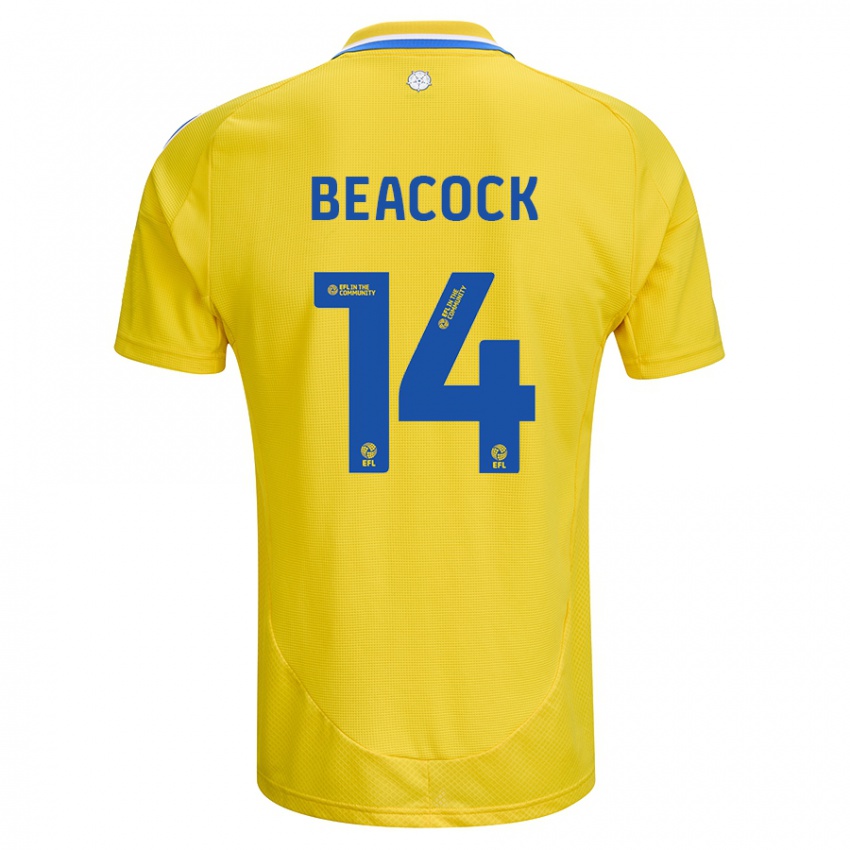 Kinderen Molly Beacock #14 Geel Blauw Uitshirt Uittenue 2024/25 T-Shirt België