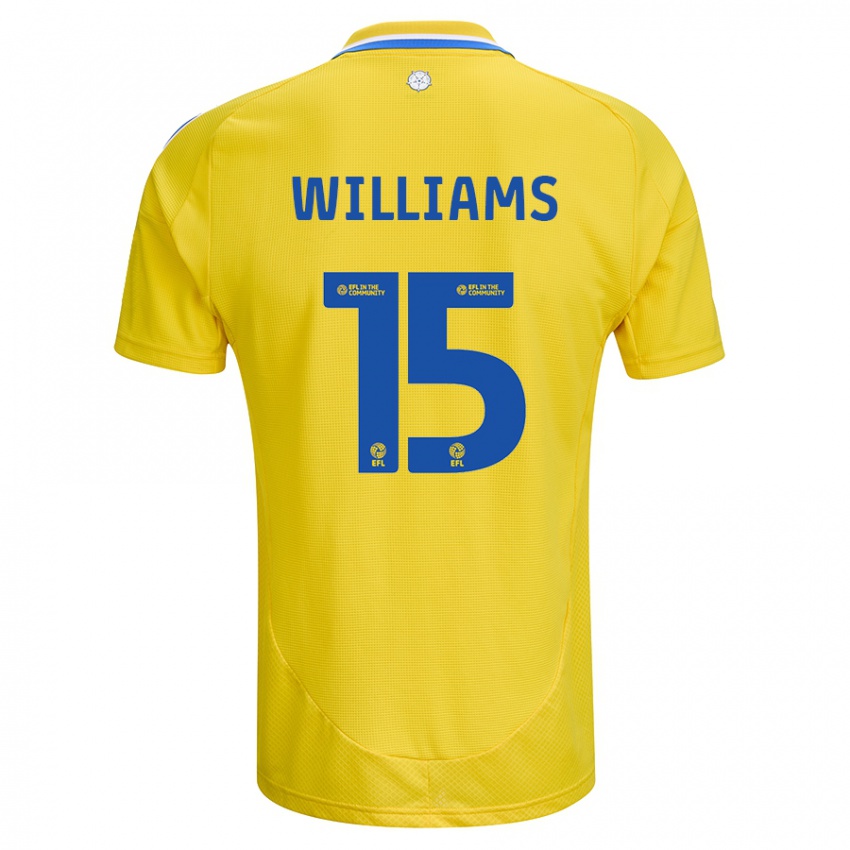 Kinder Paige Williams #15 Gelb Blau Auswärtstrikot Trikot 2024/25 T-Shirt Belgien