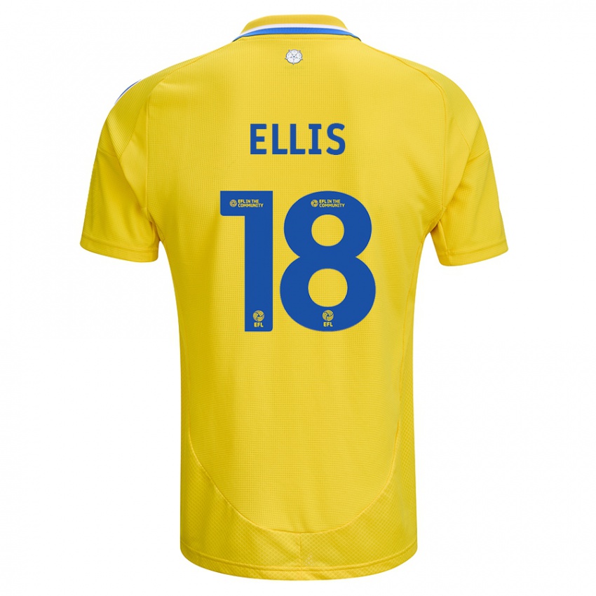 Kinderen Macy Ellis #18 Geel Blauw Uitshirt Uittenue 2024/25 T-Shirt België