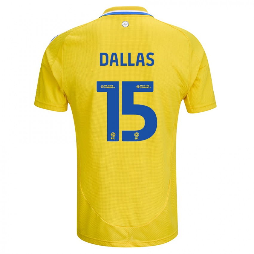 Kinder Stuart Dallas #15 Gelb Blau Auswärtstrikot Trikot 2024/25 T-Shirt Belgien