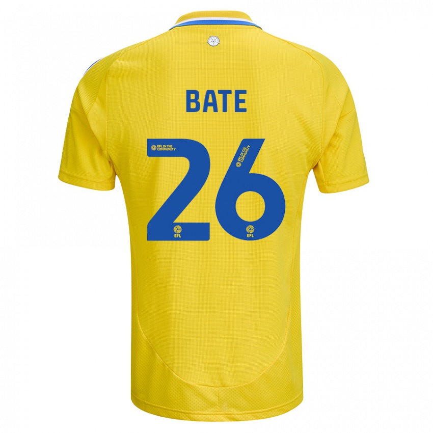 Kinderen Lewis Bate #26 Geel Blauw Uitshirt Uittenue 2024/25 T-Shirt België