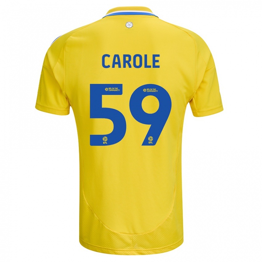 Kinderen Keenan Carole #59 Geel Blauw Uitshirt Uittenue 2024/25 T-Shirt België