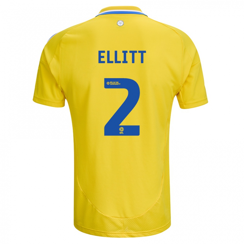 Kinderen Izzy Ellitt #2 Geel Blauw Uitshirt Uittenue 2024/25 T-Shirt België