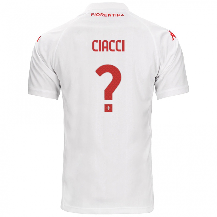 Kinder Niccolò Ciacci #0 Weiß Auswärtstrikot Trikot 2024/25 T-Shirt Belgien