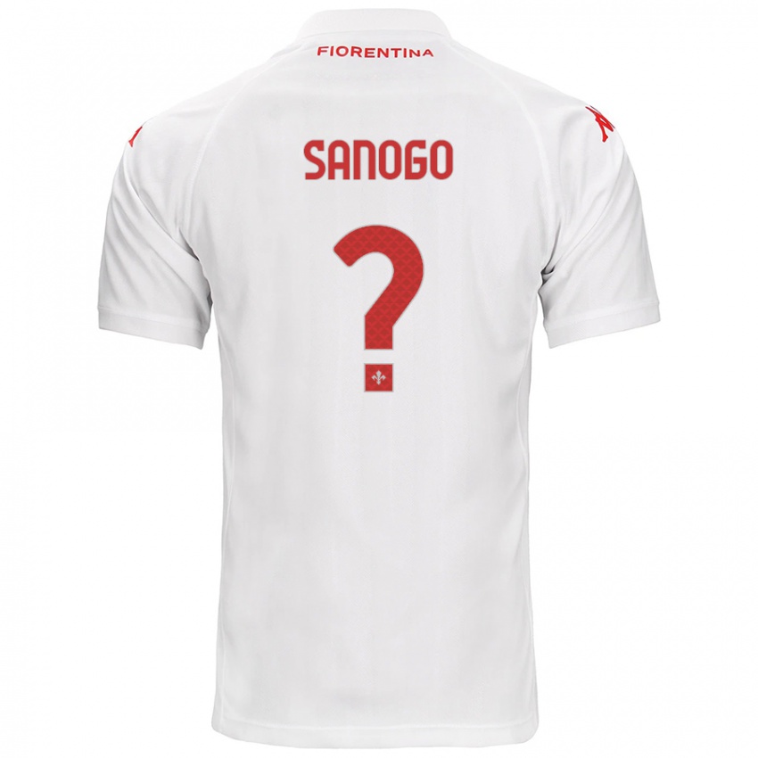 Kinder Bassidy Sanogo #0 Weiß Auswärtstrikot Trikot 2024/25 T-Shirt Belgien