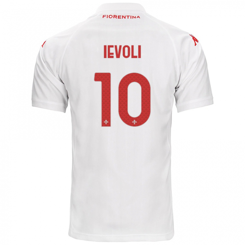 Kinderen Mattia Ievoli #10 Wit Uitshirt Uittenue 2024/25 T-Shirt België