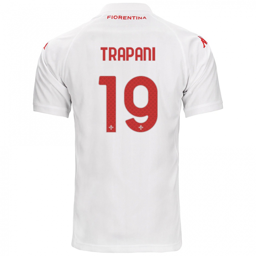 Kinder Niccolò Trapani #19 Weiß Auswärtstrikot Trikot 2024/25 T-Shirt Belgien