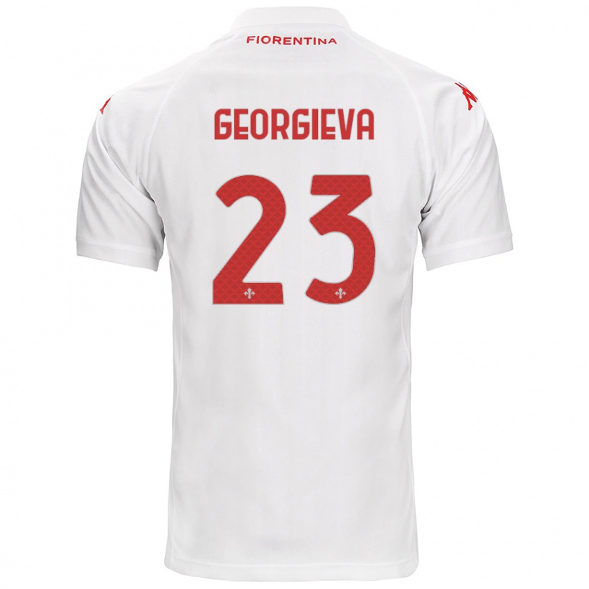 Kinder Marina Georgieva #23 Weiß Auswärtstrikot Trikot 2024/25 T-Shirt Belgien