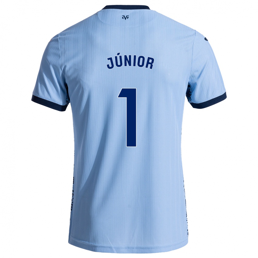 Kinder Luiz Júnior #1 Himmelblau Auswärtstrikot Trikot 2024/25 T-Shirt Belgien