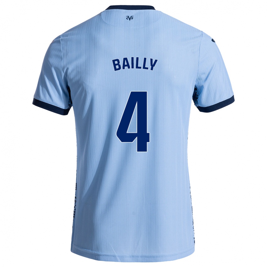 Kinderen Eric Bailly #4 Hemelsblauw Uitshirt Uittenue 2024/25 T-Shirt België