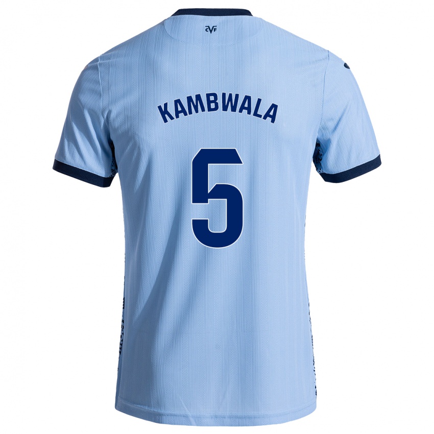 Kinder Willy Kambwala #5 Himmelblau Auswärtstrikot Trikot 2024/25 T-Shirt Belgien