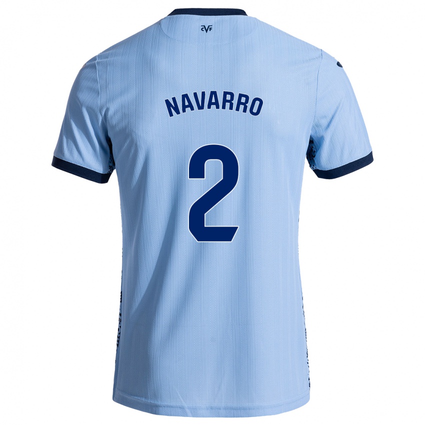 Kinderen Pau Navarro #2 Hemelsblauw Uitshirt Uittenue 2024/25 T-Shirt België