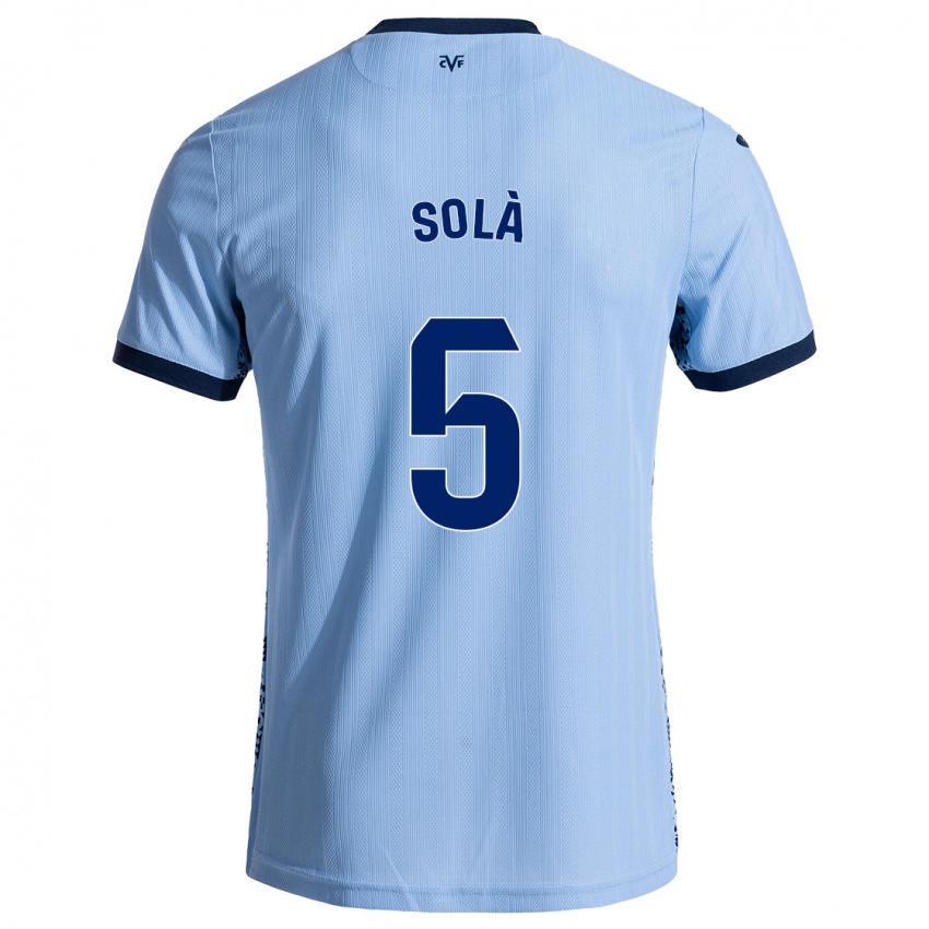 Kinder Arnau Solà #5 Himmelblau Auswärtstrikot Trikot 2024/25 T-Shirt Belgien