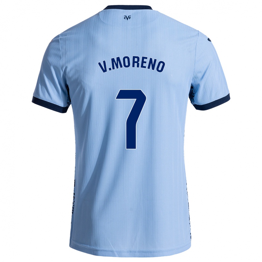 Kinderen Víctor Moreno #7 Hemelsblauw Uitshirt Uittenue 2024/25 T-Shirt België